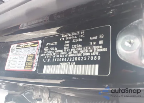 2024 Kia K5 Gt-Line from USA, damaged, VIN 5XXG64J22RG257080